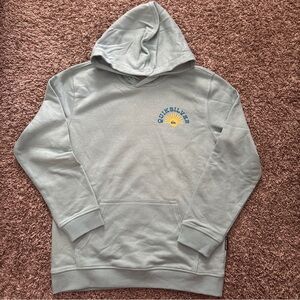Quiksilver Light Blue (Aquifer) Hoodie with Yellow Sun Logo